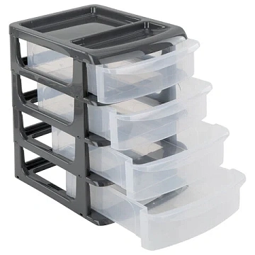 Бокс универсальный большой, 4 выдвижные секции, 37,6х25х35,5 см, М2768