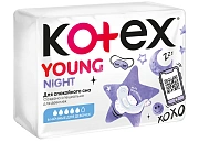Прокладки гигиенические Kotex Young Normal ночные для девочек, 6шт