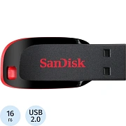 Флеш-диск 16 GB, SANDISK Cruzer Blade, USB 2.0, черный, SDCZ50-016G-B35