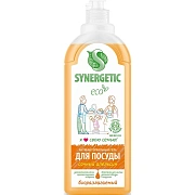 Средство для мытья посуды Synergetic гель Апельсин 1л с дозатором