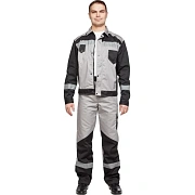 Костюм лет муж (куртка, бр) л21 сер/чер 112-116/170-176