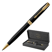 Ручка шариковая PARKER 'Sonnet Core Matt Black GT', черный матовый лак, позолота, черная, 1931519