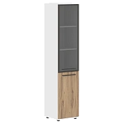 Шкаф высокий узкий EHCS 42.7(L) Дуб Денвер светлый/Мокко/Белый 426х430х1967 EDIS