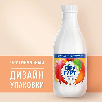 Напиток кисломолочный Фругурт с персиком 1%, 930г