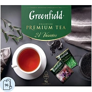 Чай GREENFIELD 'Premium Tea Collecton' ассорти 24 вкусов, НАБОР 96 пакетиков, 1970-08