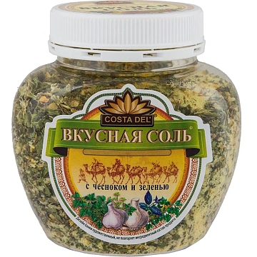 Соль С чесноком и зеленью, 400г, банка