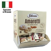 Печенье в индивидуальной упаковке миндальное FALCONE 'Amaretti', 100 штук по 10 г, 1 кг, ИТАЛИЯ, MC-00014395