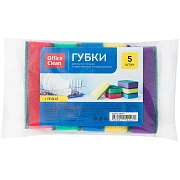 Губки для посуды OfficeClean 'Maxi', поролон с абразивным слоем, 9*6,5*2,7см, 5шт.