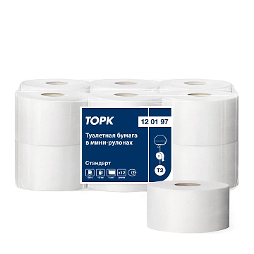 Туалетная бумага Tellus (tork) Universal T2, 1 слой, 200м, белая, 120197