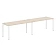 Стол 2-х местный XS6WST 3270 Бук Тиара/Белый 3200х700х750 XTEN-S60
