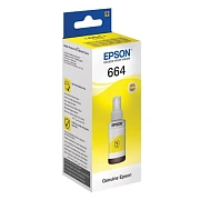 Чернила EPSON 664 (T6644) для СНПЧ Epson L100/L110/L200/L210/L300/L456/L550, желтые, ОРИГИНАЛЬНЫЕ, C