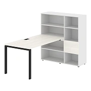 Рабочая станция EURST 1215 Ясень Траун/Черный 1990х1250х1355 EDIS