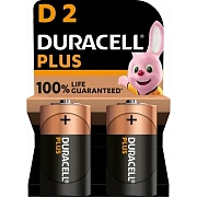 Батарейка Duracell PIus LR20 D BL2 Alkaline 1.5V (2/20) 2шт/уп