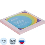Стикеры ATTACHE Bright colours с клеев.краем 76х76 розовый 100л