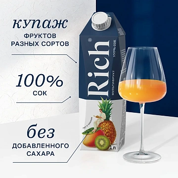 Сок Rich мультифрут, 1л