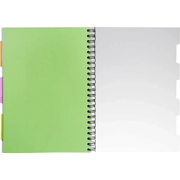 Бизнес-тетрадь 140л,кл,А4,SPIRAL BOOK Салатовый,евросп,обл.пл,раздел.84102