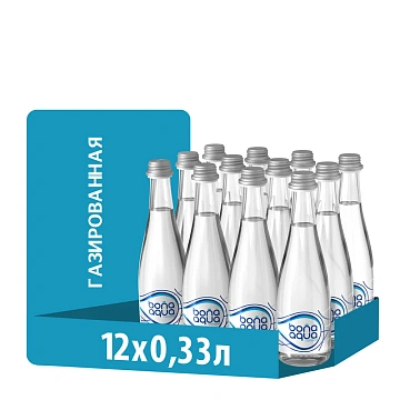 Вода питьевая Bona Aqua газ, 330мл, стекло
