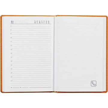Ежедневник недатированный оранжевый,А5,143х210мм,176л,ATTACHE Сиам