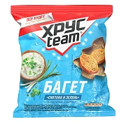 Сухарики Хрусteam багет сметана-зелень, 100г