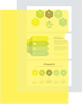 Папка-уголок Бюрократ желтая прозрачная, A4, 180мкм, E310/1YEL
