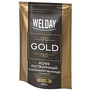 Кофе растворимый WELDAY (ВЭЛДЭЙ) 'GOLD' 500 г, БРАЗИЛИЯ, арабика, сублимированный, 622673