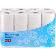 Бумага туалетная OfficeClean 2-слойная, 24шт., тиснение, белая