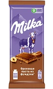Шоколад Milka с ореховой пастой из фундука молочный, 80г