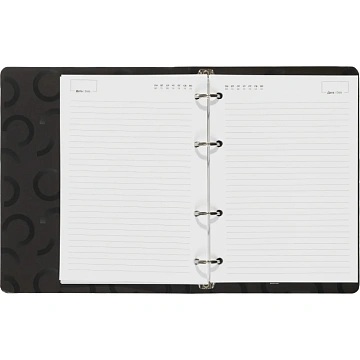 Ежедневник недатированный на кольцах Attache, 136л., 80г/м3, Blacky