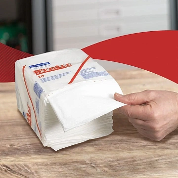 Протирочные салфетки Kimberly-Clark WypAll Х70 8387, листовые, 76шт, 1 слой, белые