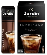 Кофе растворимый Jardin 'Americano', 3в1, порошкообразный, порционный, 8 пакетиков* 15г, картон