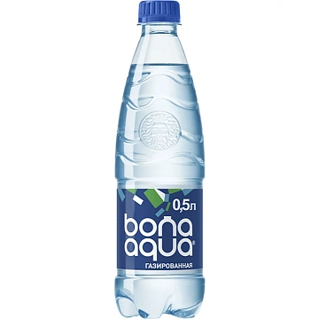 Вода BonaAqua питьевая газированная, 500мл x 24 шт