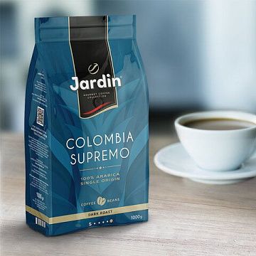 Кофе в зернах JARDIN 'Colombia Supremo' 1 кг, арабика 100%, 0605-8