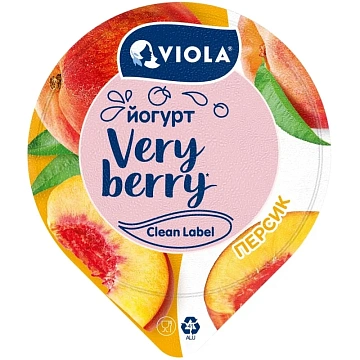 Йогурт Viola Very Berry персик 2.6%, 180г