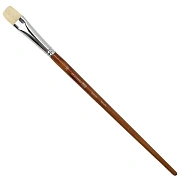 Кисть художественная профессиональная BRAUBERG ART CLASSIC, щетина, плоская, № 20, длинная ручка, 200722