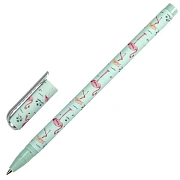 Ручка шариковая BRAUBERG SOFT TOUCH STICK 'FLAMINGO', СИНЯЯ, мягкое покрытие, узел 0,7 мм, 143705