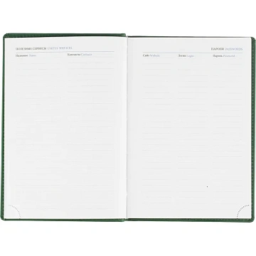 Ежедневник датированный 2026, зеленый,А5, 148х218 мм,352 стр,АТТАСНЕ Вива