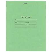 Тетрадь ЗЕЛЁНАЯ обложка 24 л., линия с полями, офсет, 'HATBER', 023532, 24Т5B2_05112