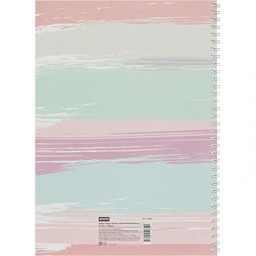 Бизнес-тетрадь А4,80л,кл,греб,обл.мат.лам. Attache Selection Pastel Полосы