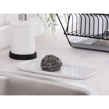 Губка-мочалка для мытья посуды YORK Мини спиральная стальная