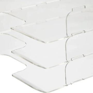 Лоток горизонтальный А3, акрил, прозрачный 55х300х420