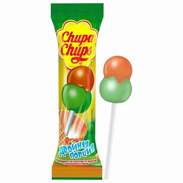 Карамель CHUPA CHUPS (Чупа-Чупс) двойная порция, ассорти 3-х вкусов, 17 г, 58787