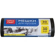 Мешки для мусора  30л OfficeClean ПНД, 48*55см, 7мкм, 30шт., черные, в рулоне