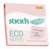 Cамоклеящийся блок Stick`n ECO 21746, 76x76 100л пастель розовый