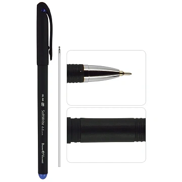 Ручка шариковая неавтомат. Softwrite Black 0,5,син,масл,манж,20-0085