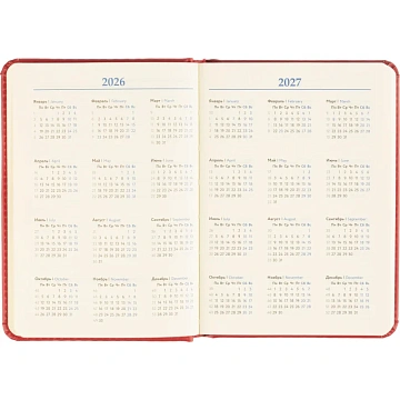 Ежедневник недатированный ATTACHE ClassicА6, 136л, красный