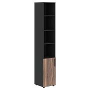 Шкаф высокий узкий VRHCS 40.5 Американский орех/Яшма черный 400х430х2253 VELION VENEER