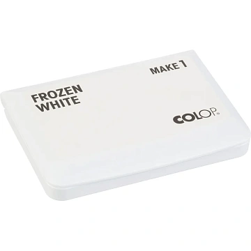 Подушка штемпельная настольная Make1 белая 9х5см
