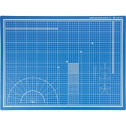 Коврик для резки TOPFORT 5ти-слойный А2 (60х45см),2х-сторонний,синий