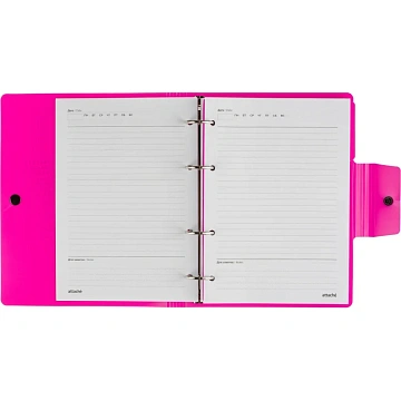 Ежедневник недатированный ATTACHE Digital розовый,А5, 272стр., на кольцах