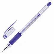 Ручка гелевая с грипом CROWN 'Hi-Jell Needle Grip', СИНЯЯ, узел 0,7 мм, линия письма 0,5 мм, HJR-500RNB